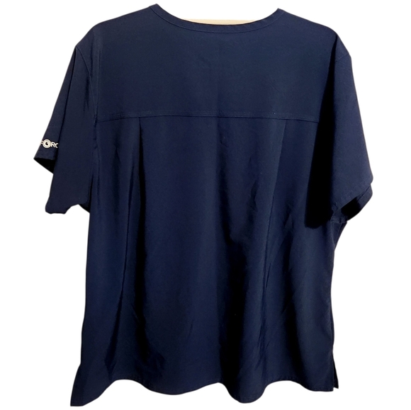 Carhartt | Women's Navy Blue V-Neck Modern Fit Scrubs Top Or Shirt (Size XL) - Picture 12 of 12